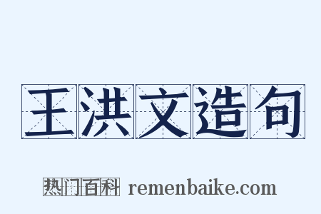 王洪文造句是什么意思的图片
